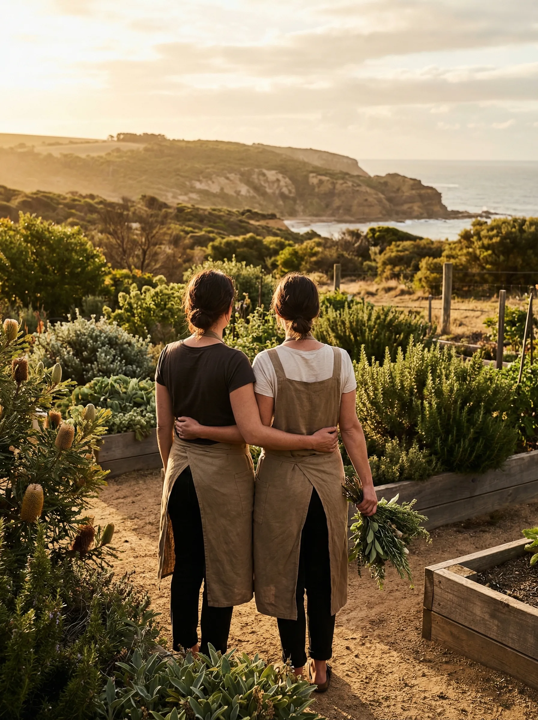 The Baker Production team on location overlooking the WA coast